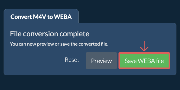 Convert to WEBA