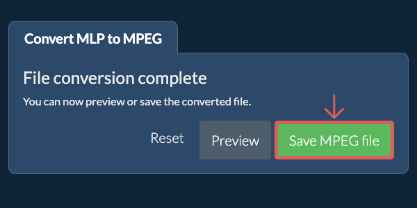 Save MPEG file Convert to MPEG