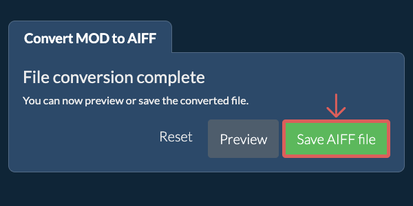 Save AIFF file Convert to AIFF