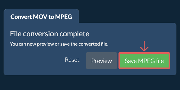 Convert to MPEG