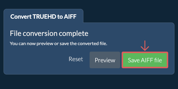 Save AIFF file Convert to AIFF