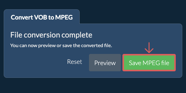 Convert to MPEG