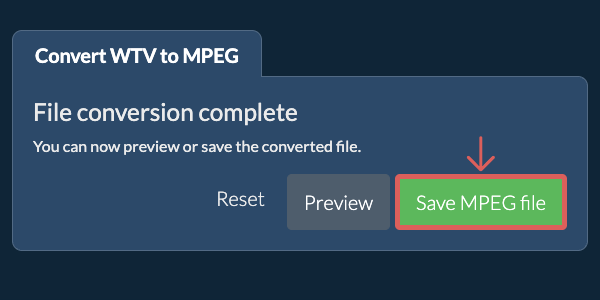 Save MPEG file Convert to MPEG