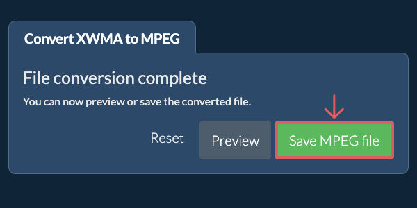 Save MPEG file Convert to MPEG
