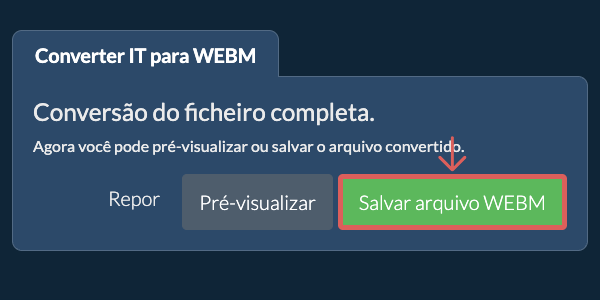 Salvar arquivo WEBM Converter em WEBM