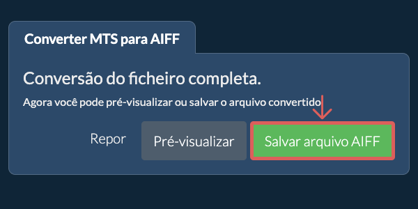 Salvar arquivo AIFF Converter em AIFF