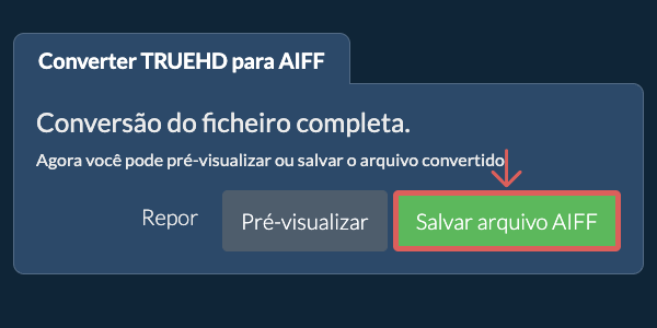 Salvar arquivo AIFF Converter em AIFF