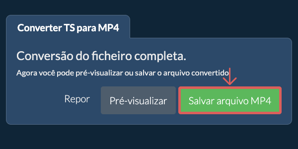 Salvar arquivo MP4 Converter em MP4