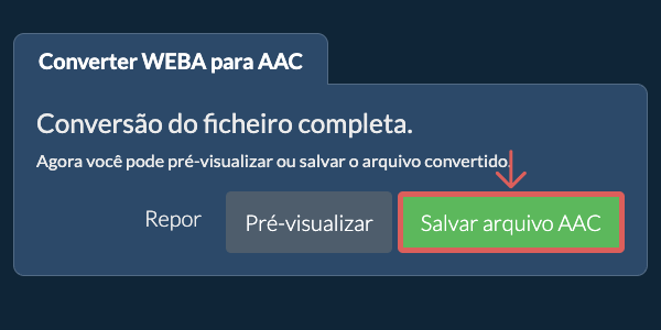 Converter em AAC