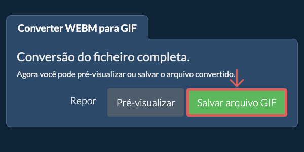 Salvar arquivo GIF Converter em GIF