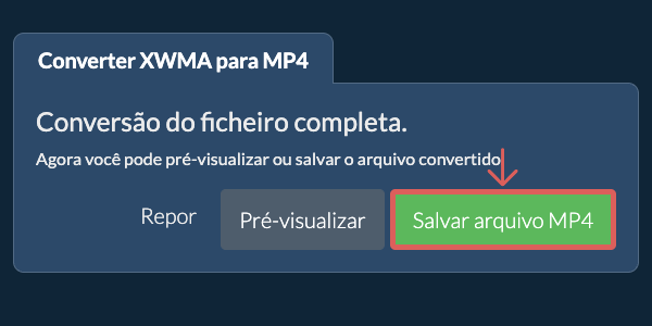 Salvar arquivo MP4 Converter em MP4