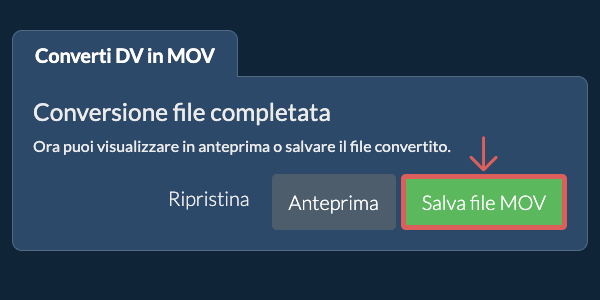 Salva file MOV Converti in MOV