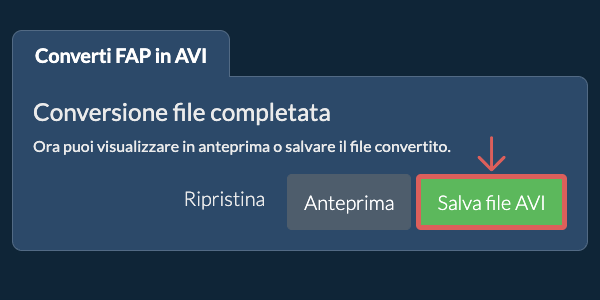 Salva file AVI Converti in AVI