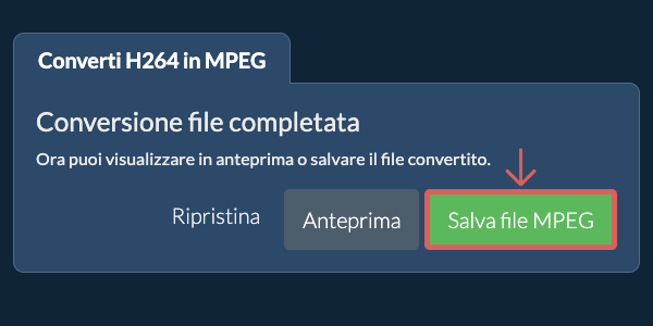Salva file MPEG Converti in MPEG