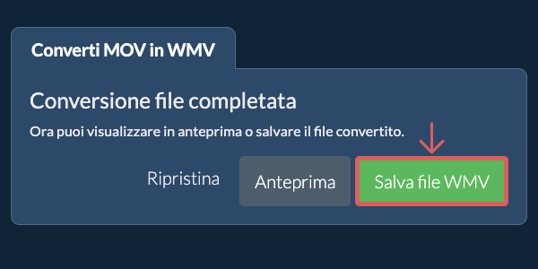 Salva file WMV Converti in WMV