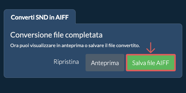 Converti in AIFF