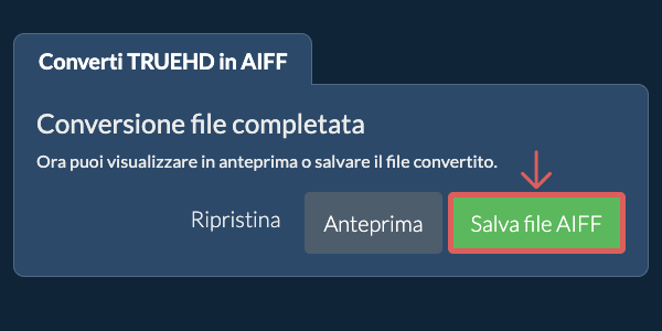 Salva file AIFF Converti in AIFF