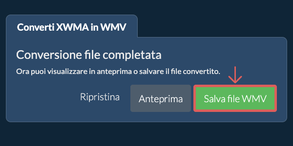 Salva file WMV Converti in WMV