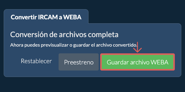 Convertir a WEBA