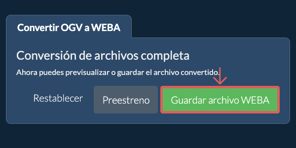 Convertir a WEBA