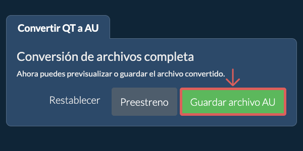 Convertir a AU