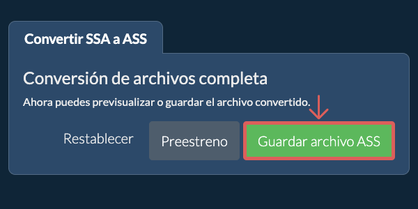 Convertir a ASS