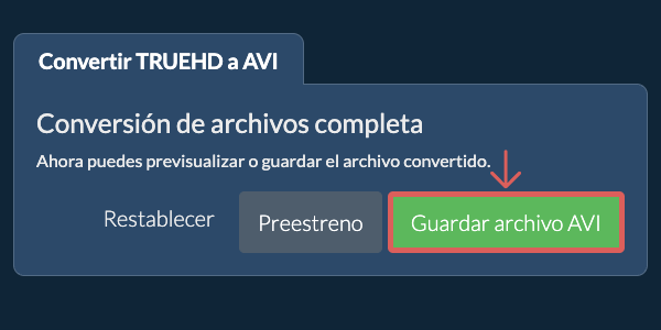 Guardar archivo AVI Convertir a AVI