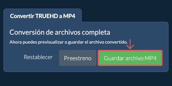 Guardar archivo MP4 Convertir a MP4