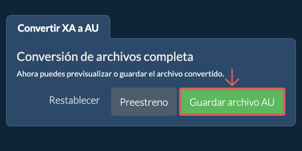 Convertir a AU