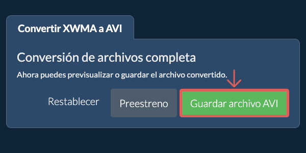 Guardar archivo AVI Convertir a AVI