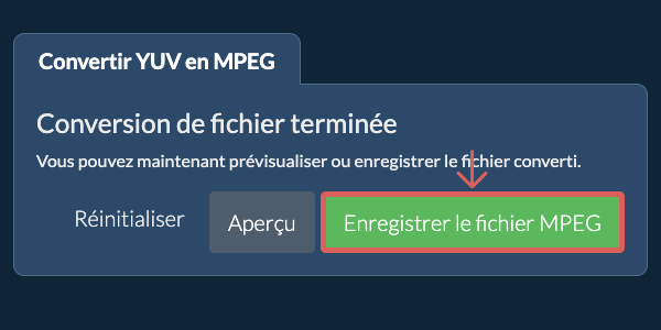 Enregistrer le fichier MPEG Convertir en MPEG