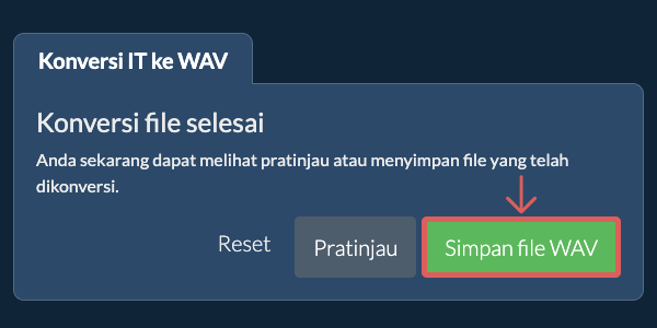 Konversi ke WAV