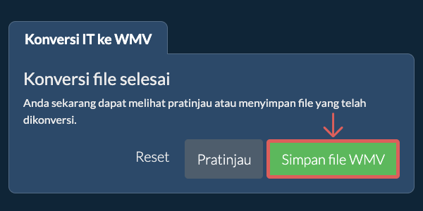 Konversi ke WMV