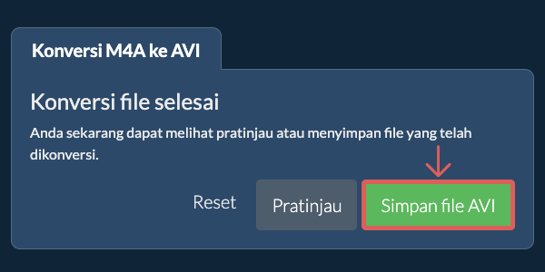 Konversi ke AVI