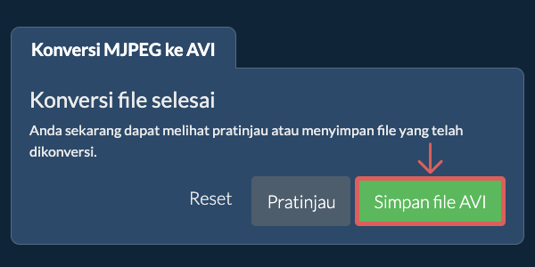 Konversi ke AVI