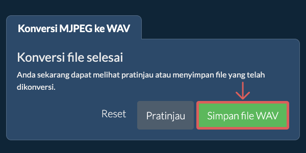 Konversi ke WAV