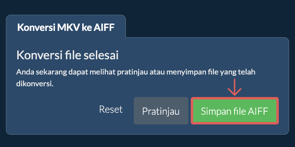 Konversi ke AIFF
