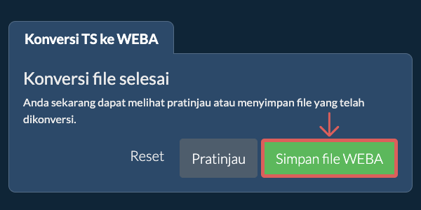 Konversi ke WEBA