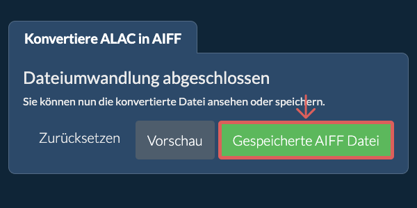 Gespeicherte AIFF Datei In AIFF konvertieren