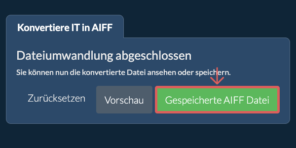 Gespeicherte AIFF Datei In AIFF konvertieren