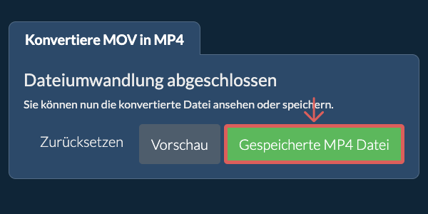 Gespeicherte MP4 Datei In MP4 konvertieren