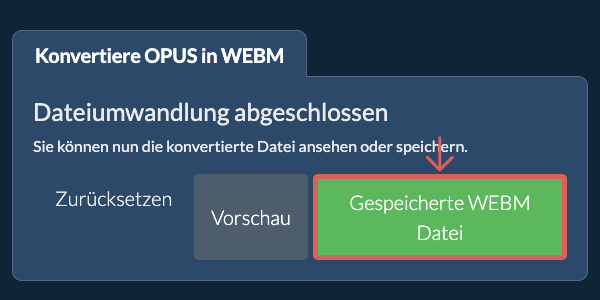 Gespeicherte WEBM Datei In WEBM konvertieren