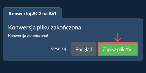 Zapisz plik AVI Konwertuj na AVI