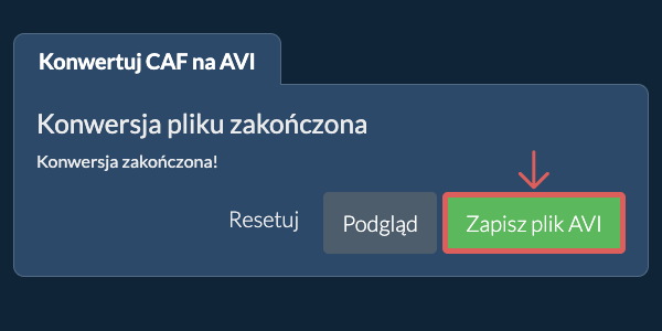 Zapisz plik AVI Konwertuj na AVI