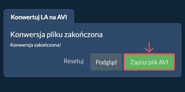 Zapisz plik AVI Konwertuj na AVI