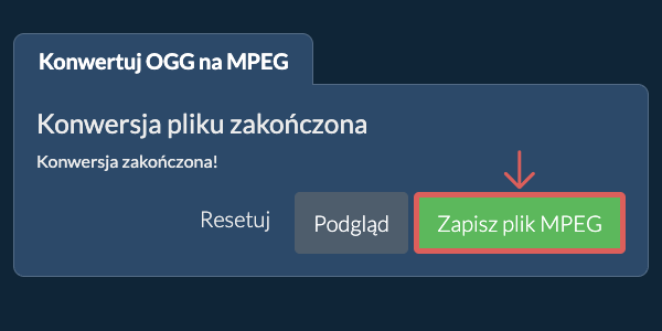 Zapisz plik MPEG Konwertuj na MPEG