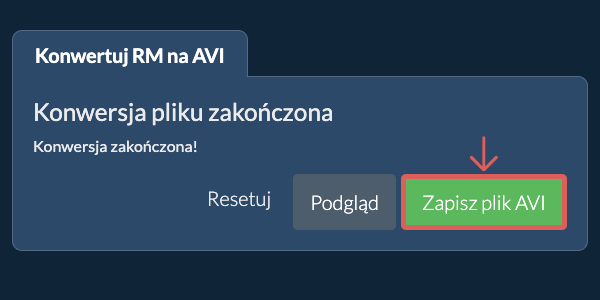 Zapisz plik AVI Konwertuj na AVI