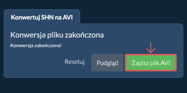 Konwertuj na AVI