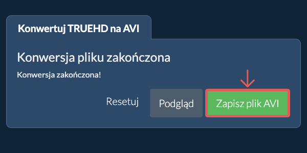 Zapisz plik AVI Konwertuj na AVI