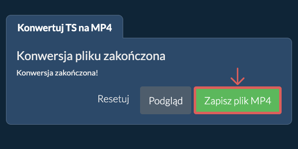 Zapisz plik MP4 Konwertuj na MP4